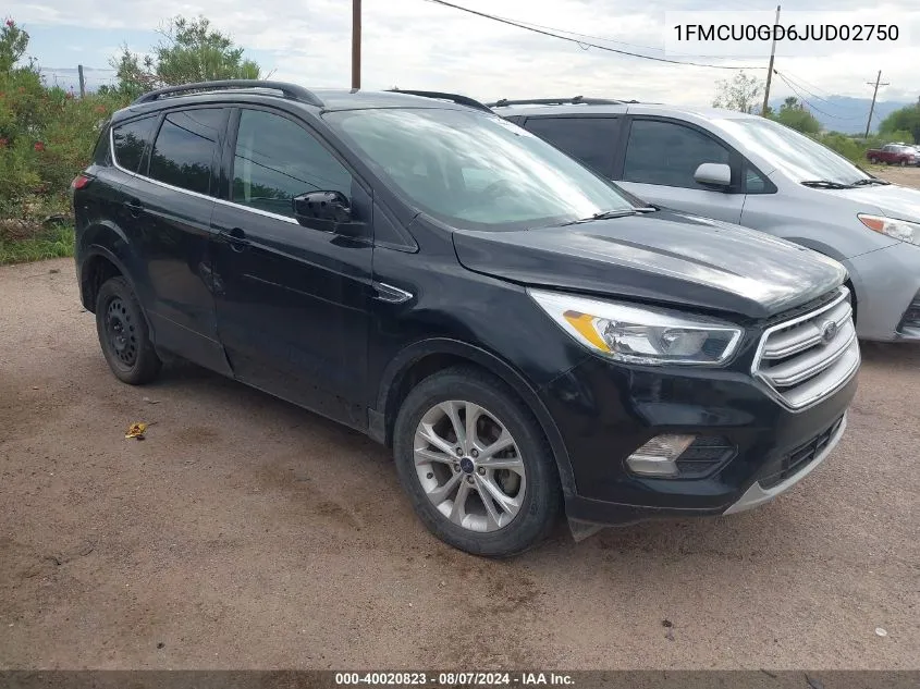 2018 Ford Escape Se VIN: 1FMCU0GD6JUD02750 Lot: 40020823