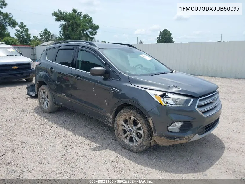 2018 Ford Escape Se VIN: 1FMCU9GDXJUB60097 Lot: 40021103