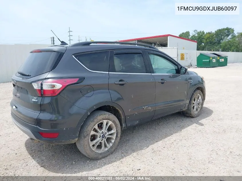 2018 Ford Escape Se VIN: 1FMCU9GDXJUB60097 Lot: 40021103