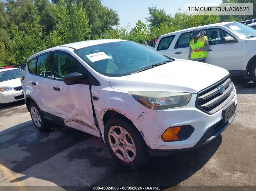 2018 Ford Escape S VIN: 1FMCU0F73JUA36521 Lot: 40024506