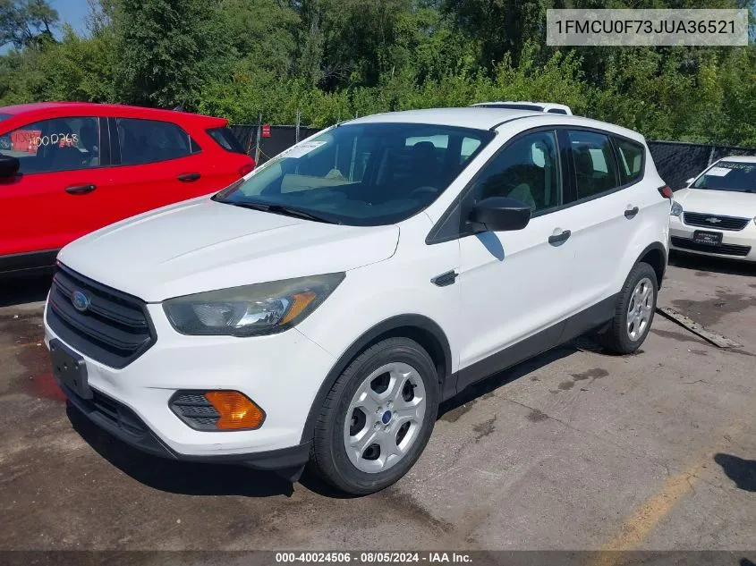 2018 Ford Escape S VIN: 1FMCU0F73JUA36521 Lot: 40024506