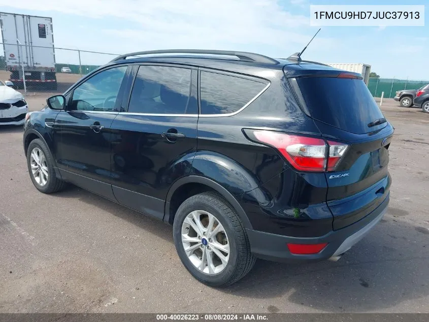 2018 Ford Escape Sel VIN: 1FMCU9HD7JUC37913 Lot: 40026223