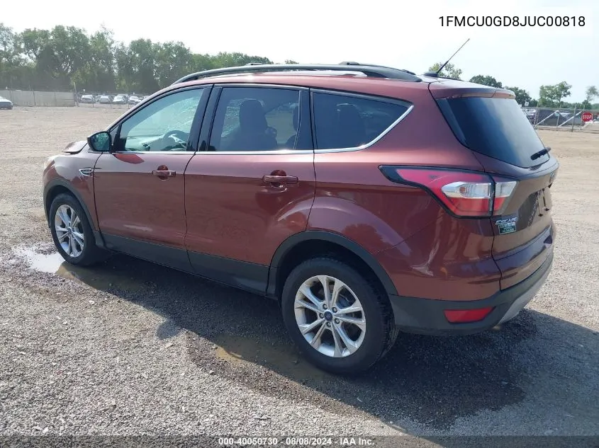 2018 Ford Escape Se VIN: 1FMCU0GD8JUC00818 Lot: 40050730