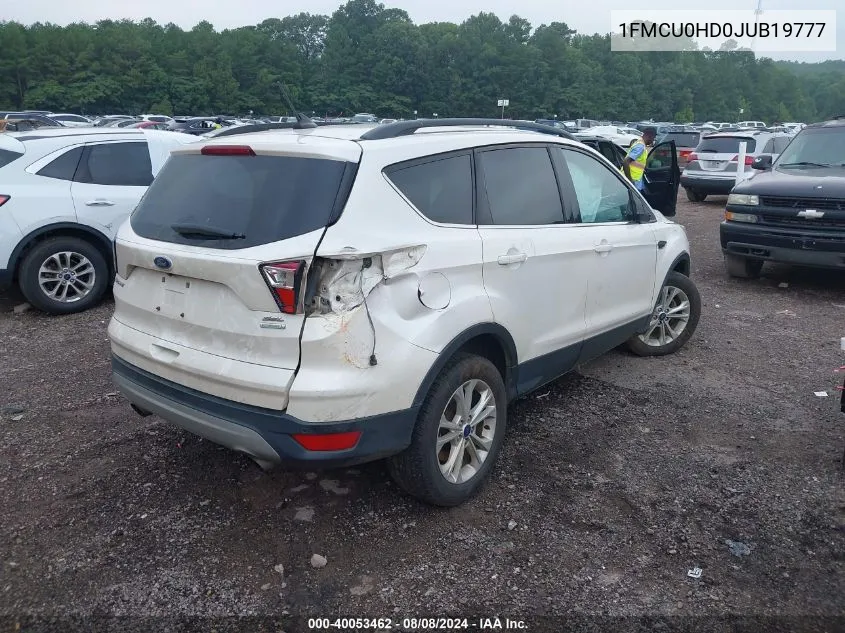 2018 Ford Escape Sel VIN: 1FMCU0HD0JUB19777 Lot: 40053462