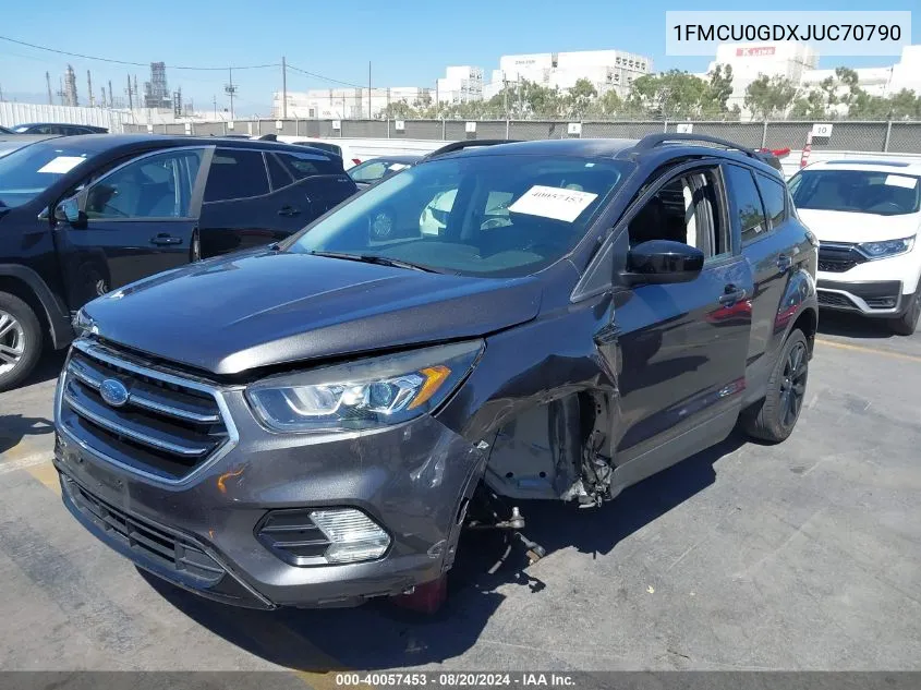 2018 Ford Escape Se VIN: 1FMCU0GDXJUC70790 Lot: 40057453