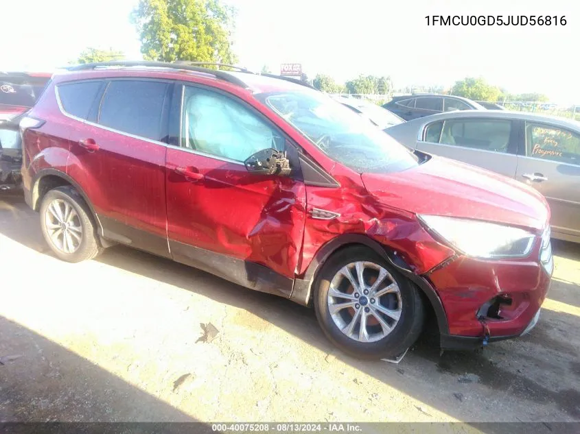 2018 Ford Escape Se VIN: 1FMCU0GD5JUD56816 Lot: 40075208