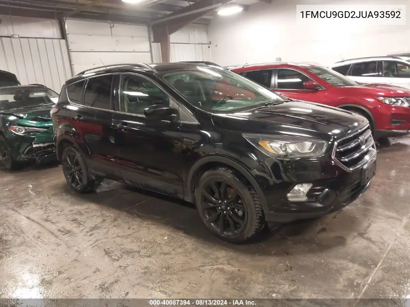 2018 Ford Escape Se VIN: 1FMCU9GD2JUA93592 Lot: 40087394