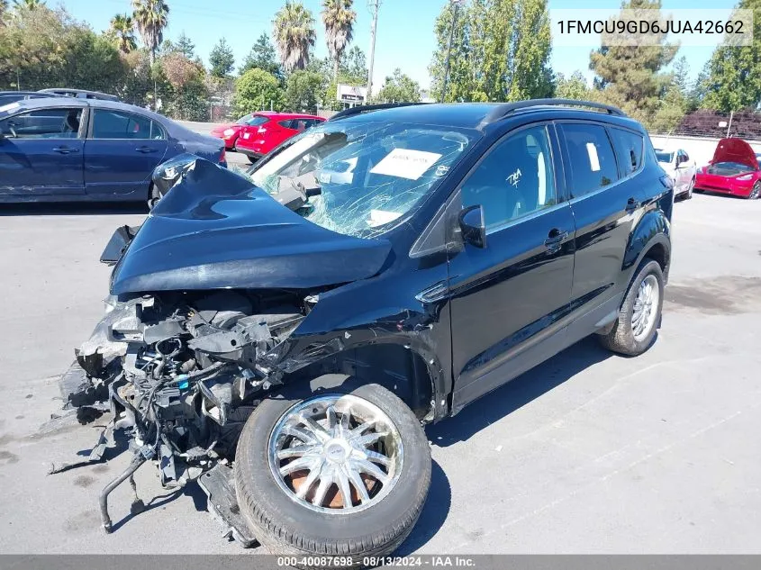 2018 Ford Escape Se VIN: 1FMCU9GD6JUA42662 Lot: 40087698