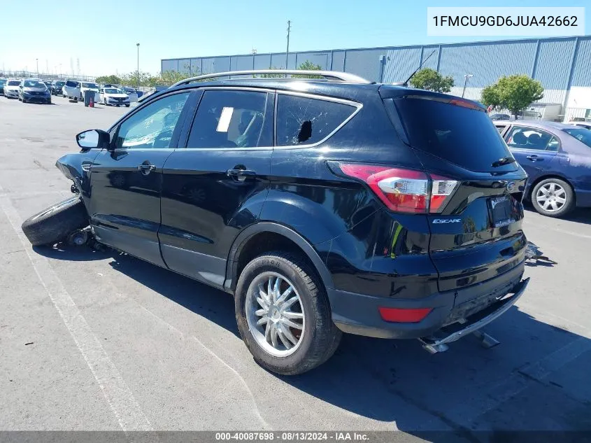 2018 Ford Escape Se VIN: 1FMCU9GD6JUA42662 Lot: 40087698