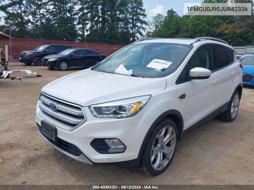 2018 Ford Escape Titanium VIN: 1FMCU0J90JUB42336 Lot: 40093251