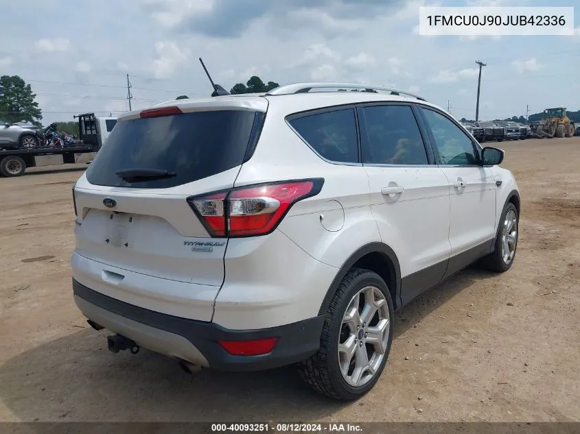 2018 Ford Escape Titanium VIN: 1FMCU0J90JUB42336 Lot: 40093251