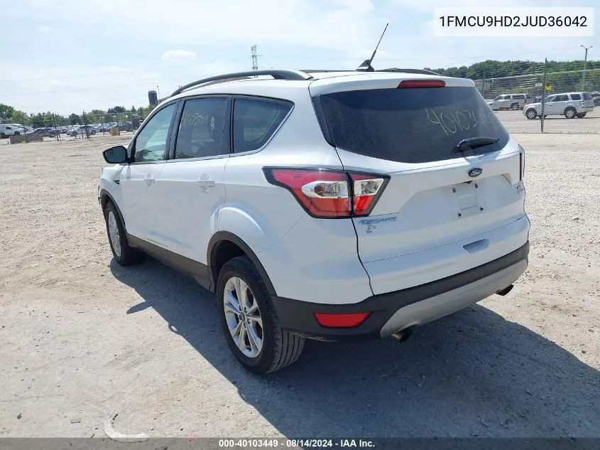 1FMCU9HD2JUD36042 2018 Ford Escape Sel