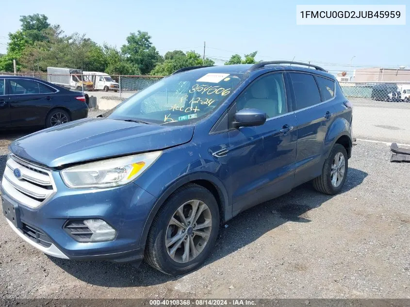 1FMCU0GD2JUB45959 2018 Ford Escape Se