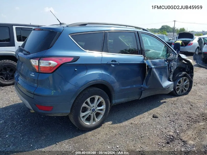 2018 Ford Escape Se VIN: 1FMCU0GD2JUB45959 Lot: 40108368