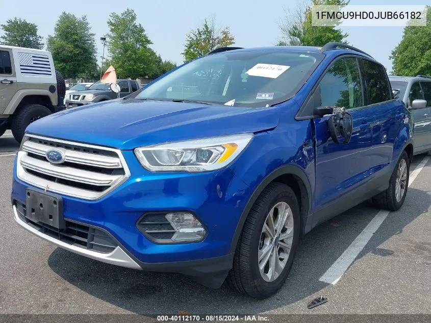 2018 Ford Escape Sel VIN: 1FMCU9HD0JUB66182 Lot: 40112170