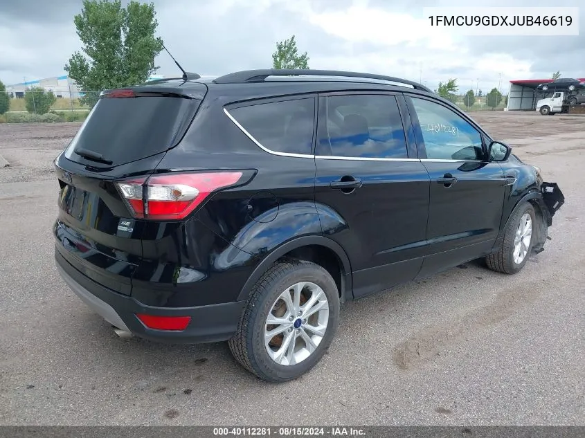 2018 Ford Escape Se VIN: 1FMCU9GDXJUB46619 Lot: 40112281