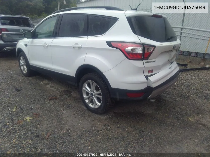 2018 Ford Escape Se VIN: 1FMCU9GD1JUA75049 Lot: 40127932