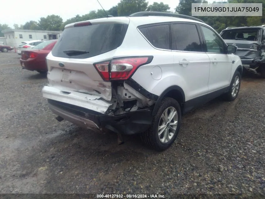 2018 Ford Escape Se VIN: 1FMCU9GD1JUA75049 Lot: 40127932