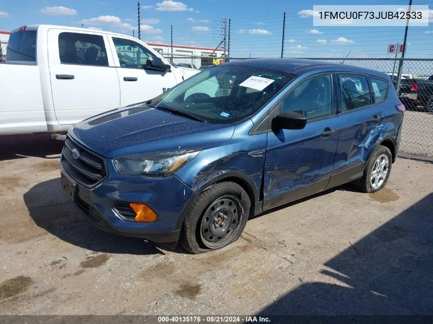 2018 Ford Escape S VIN: 1FMCU0F73JUB42533 Lot: 40135176