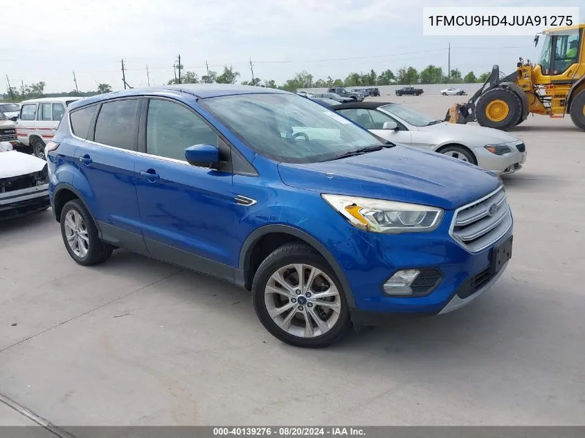 2018 Ford Escape Sel VIN: 1FMCU9HD4JUA91275 Lot: 40139276