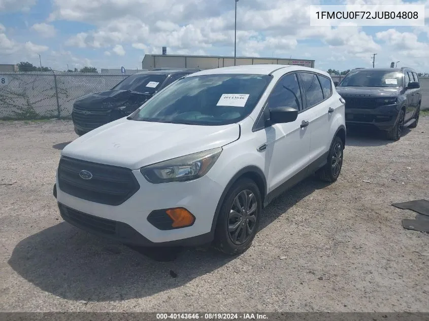 1FMCU0F72JUB04808 2018 Ford Escape S