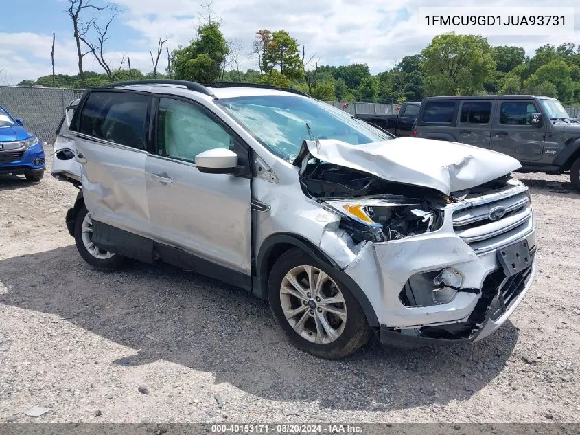 2018 Ford Escape Se VIN: 1FMCU9GD1JUA93731 Lot: 40153171