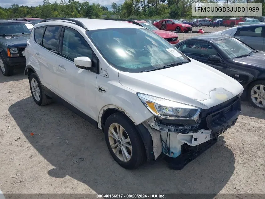 2018 Ford Escape Se VIN: 1FMCU0GD3JUD01989 Lot: 40156517