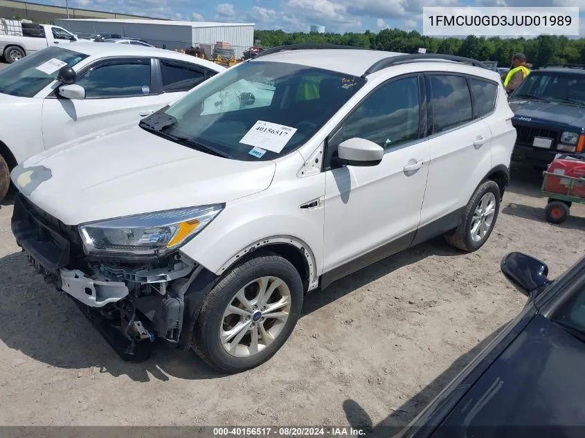 2018 Ford Escape Se VIN: 1FMCU0GD3JUD01989 Lot: 40156517