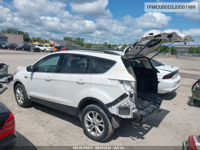 2018 Ford Escape Se VIN: 1FMCU0GD3JUD01989 Lot: 40156517