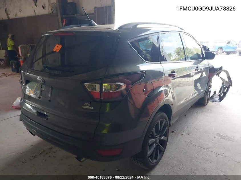 2018 Ford Escape Se VIN: 1FMCU0GD9JUA78826 Lot: 40163376