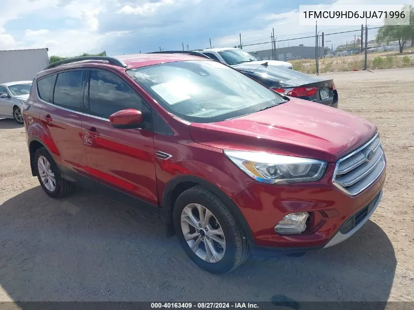 2018 Ford Escape Sel VIN: 1FMCU9HD6JUA71996 Lot: 40163409