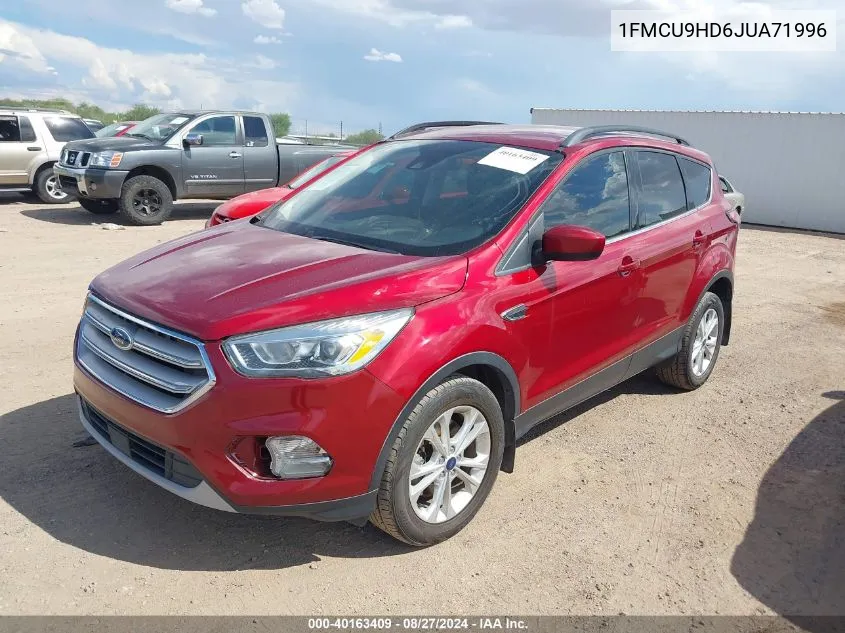 2018 Ford Escape Sel VIN: 1FMCU9HD6JUA71996 Lot: 40163409