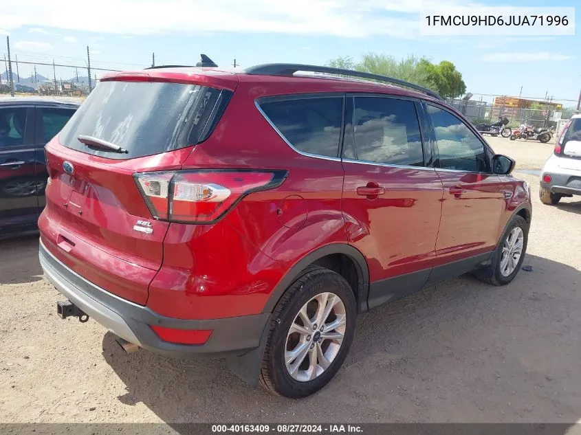 2018 Ford Escape Sel VIN: 1FMCU9HD6JUA71996 Lot: 40163409