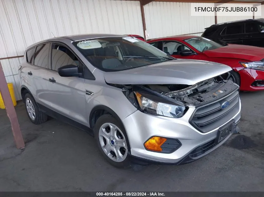 2018 Ford Escape S VIN: 1FMCU0F75JUB86100 Lot: 40164285