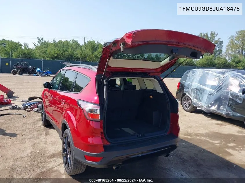 2018 Ford Escape Se VIN: 1FMCU9GD8JUA18475 Lot: 40165264