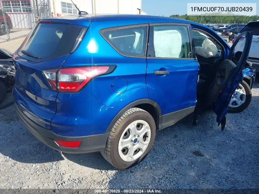 2018 Ford Escape S VIN: 1FMCU0F70JUB20439 Lot: 40170825