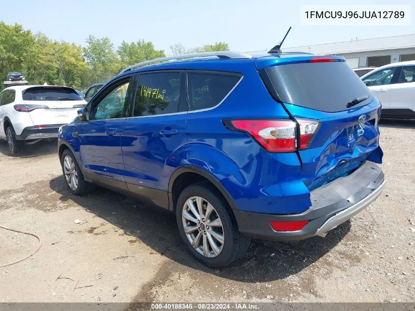 2018 Ford Escape Titanium VIN: 1FMCU9J96JUA12789 Lot: 40188345