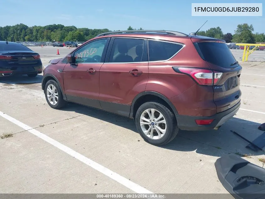 2018 Ford Escape Se VIN: 1FMCU0GD6JUB29280 Lot: 40189360