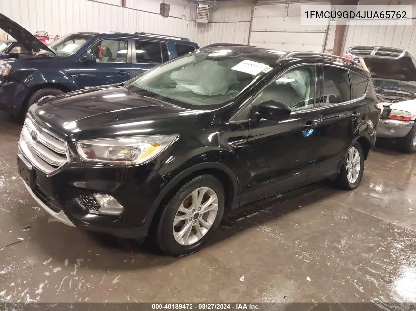 2018 Ford Escape Se VIN: 1FMCU9GD4JUA65762 Lot: 40189472