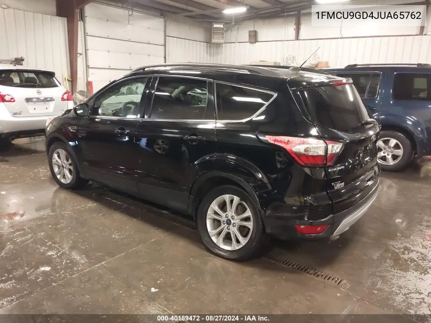 2018 Ford Escape Se VIN: 1FMCU9GD4JUA65762 Lot: 40189472