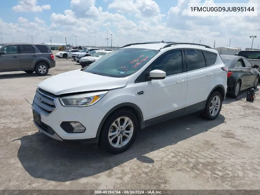 2018 Ford Escape Se VIN: 1FMCU0GD9JUB95144 Lot: 40194764