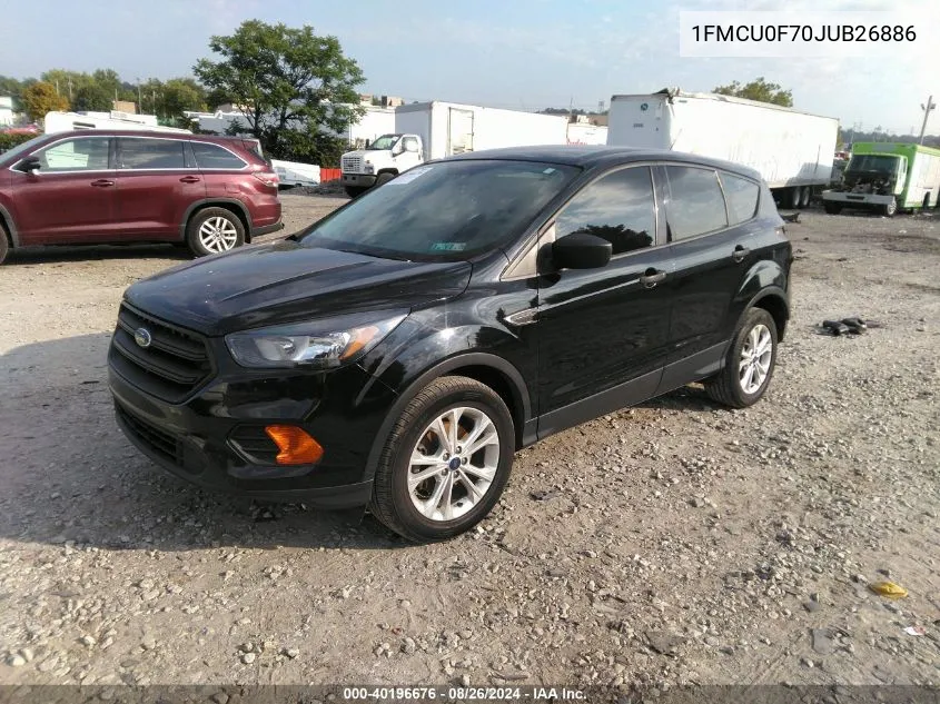 2018 Ford Escape S VIN: 1FMCU0F70JUB26886 Lot: 40196676