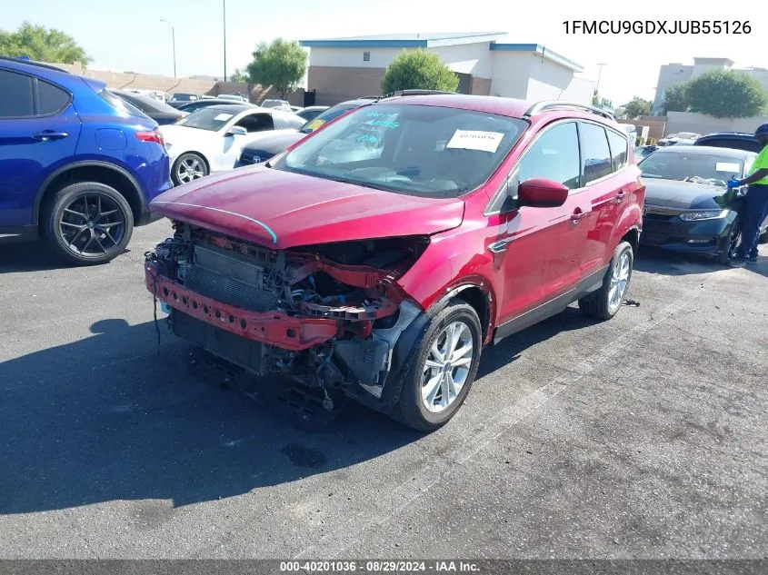 2018 Ford Escape Se VIN: 1FMCU9GDXJUB55126 Lot: 40201036