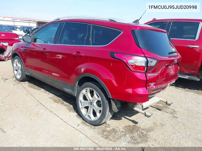 2018 Ford Escape Titanium VIN: 1FMCU0J95JUD20998 Lot: 40211850