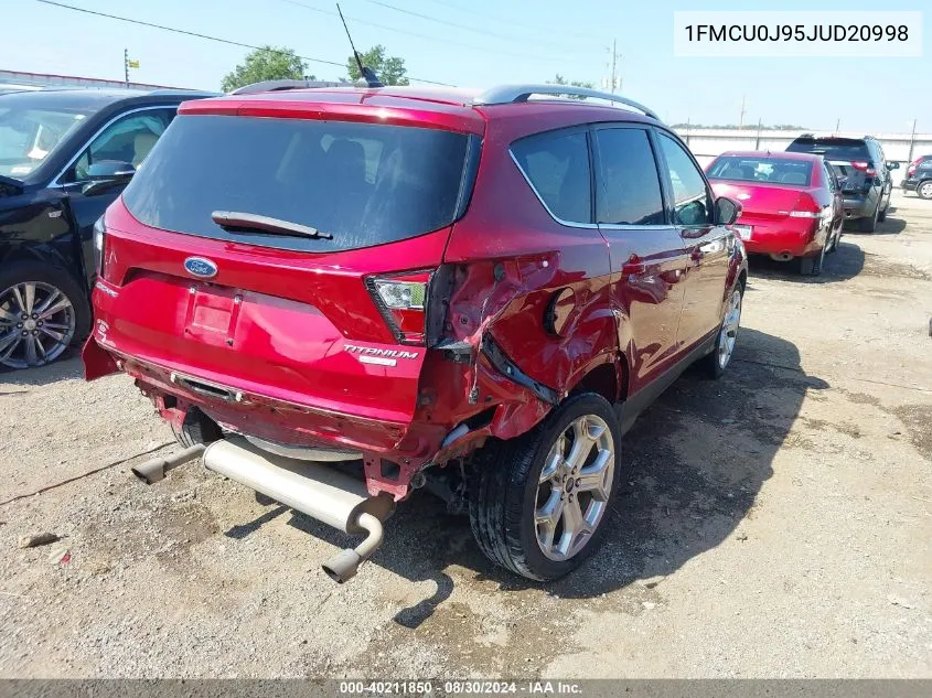 2018 Ford Escape Titanium VIN: 1FMCU0J95JUD20998 Lot: 40211850