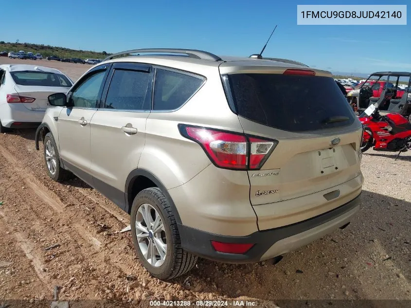 1FMCU9GD8JUD42140 2018 Ford Escape Se