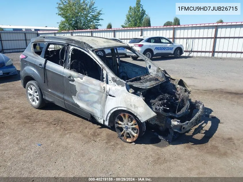 2018 Ford Escape Sel VIN: 1FMCU9HD7JUB26715 Lot: 40219159