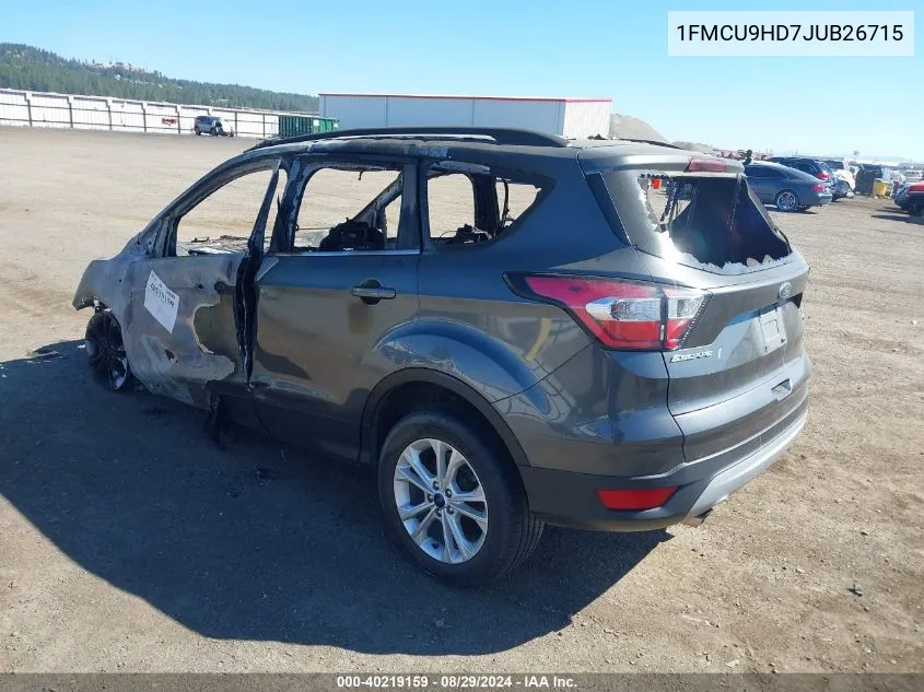 2018 Ford Escape Sel VIN: 1FMCU9HD7JUB26715 Lot: 40219159