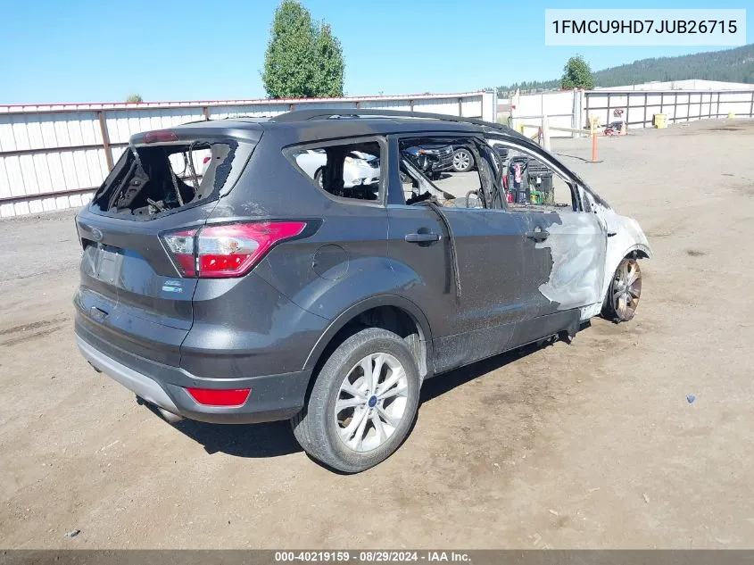 2018 Ford Escape Sel VIN: 1FMCU9HD7JUB26715 Lot: 40219159