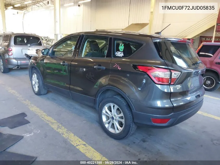 1FMCU0F72JUD05835 2018 Ford Escape S